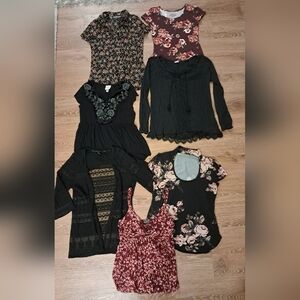 Floral Boho Bohemian Hippie Chic Tops Velvet Lace Roses S/M